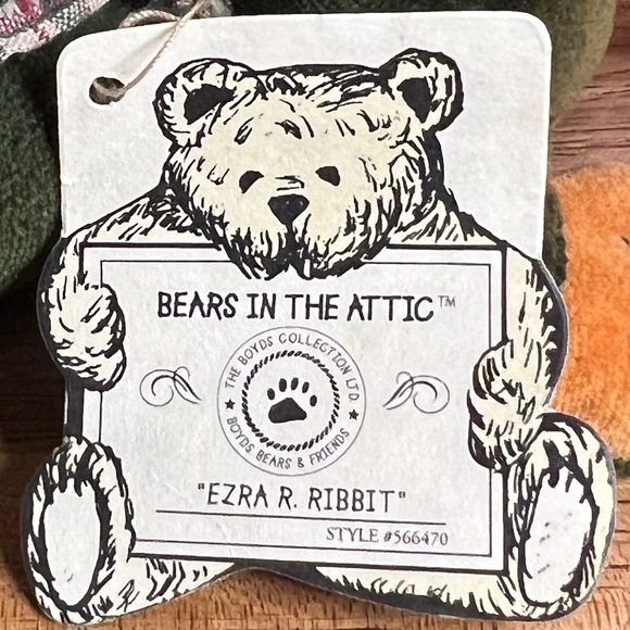 Ezra R. Ribbit 6.5 Plush Frog  Bears in the Attic Collectible style #566470 - Picture 9 of 13